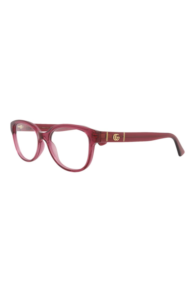 53mm Oval Optical Glasses, Alternate, color, BURGUNDY BURGUNDY TRANSPARENT