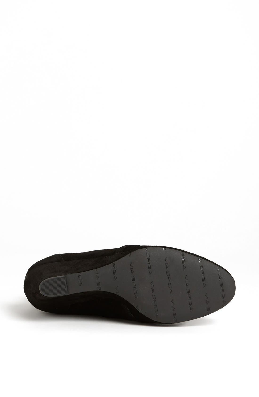 'Fedora' Bootie, Alternate, color, BLACK SUEDE