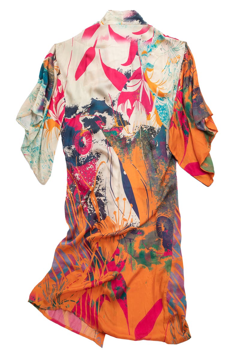 SAACHI Abstract Floral Duster, Alternate, color, Orange Multi