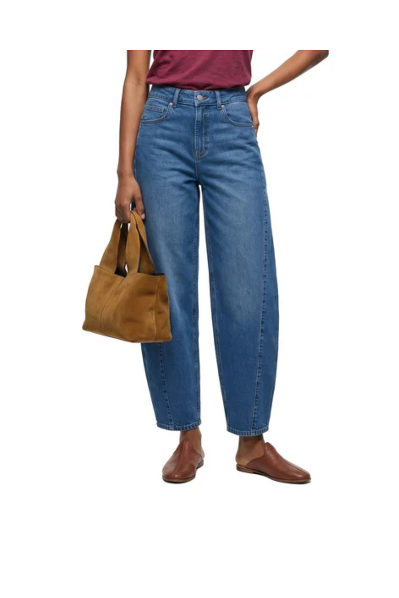 Mid-rise Baggy Jeans, Main, color, Mid Wash
