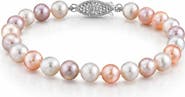 The Pearl Source 6.5-7.0mm Multicolor Freshwater Pearl Bracelet - AAA Quality