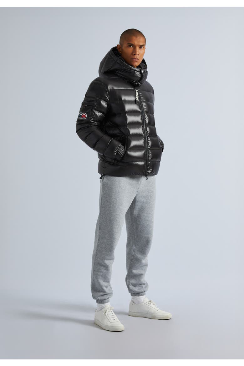 Quilted Hooded Puffer Jacket, Alternate, color, Black