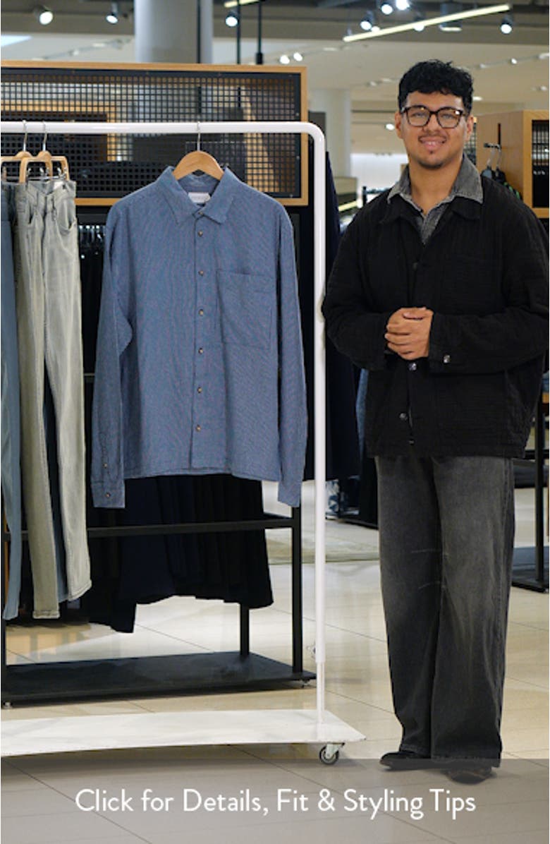 Check Relaxed Fit Cotton Flannel Button-Up Shirt, sales video thumbnail