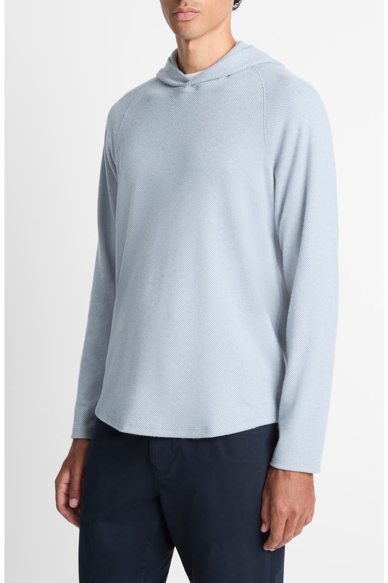 Broken Twill Hoodie, Alternate, color, PARLOR BLUE/ OFF WHITE