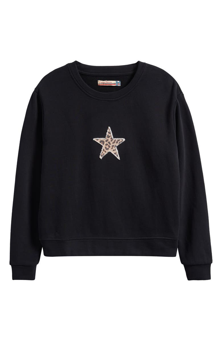 Vintage Havana Kids' Leopard Star Cotton Blend Sweatshirt, Main, color,