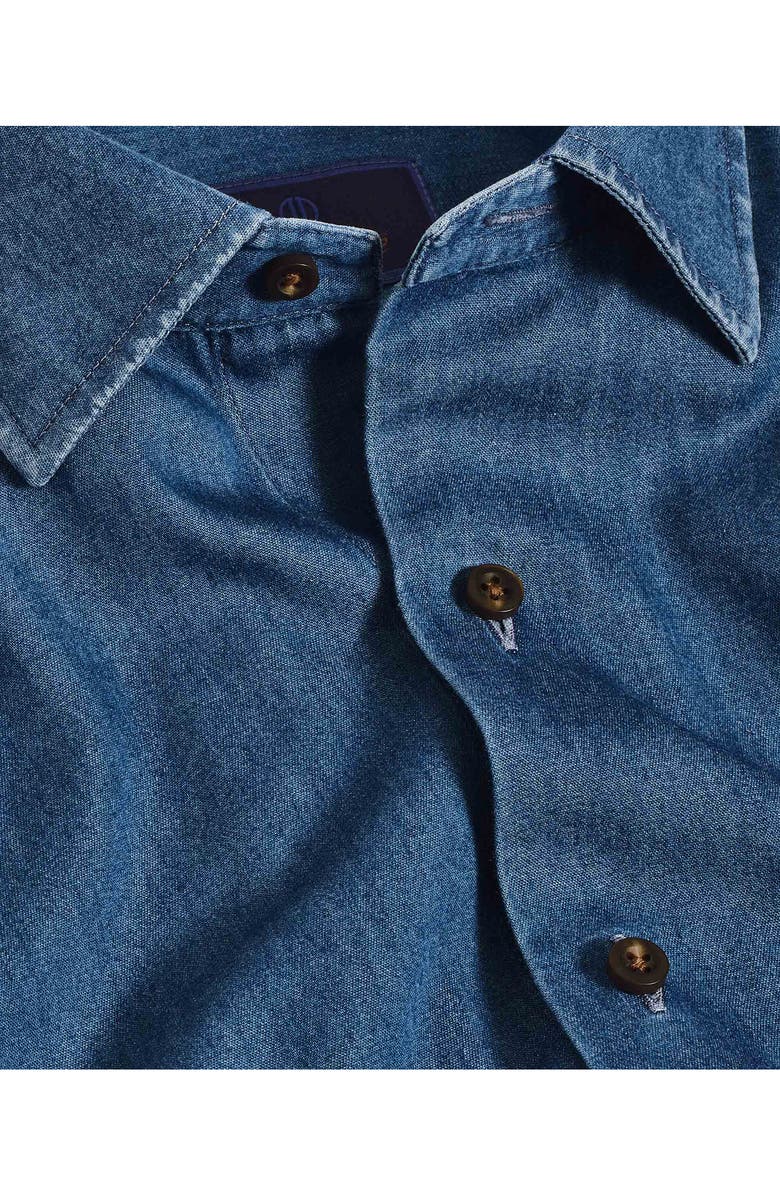 David Donahue Denim Twill Sport Shirt, Alternate, color,