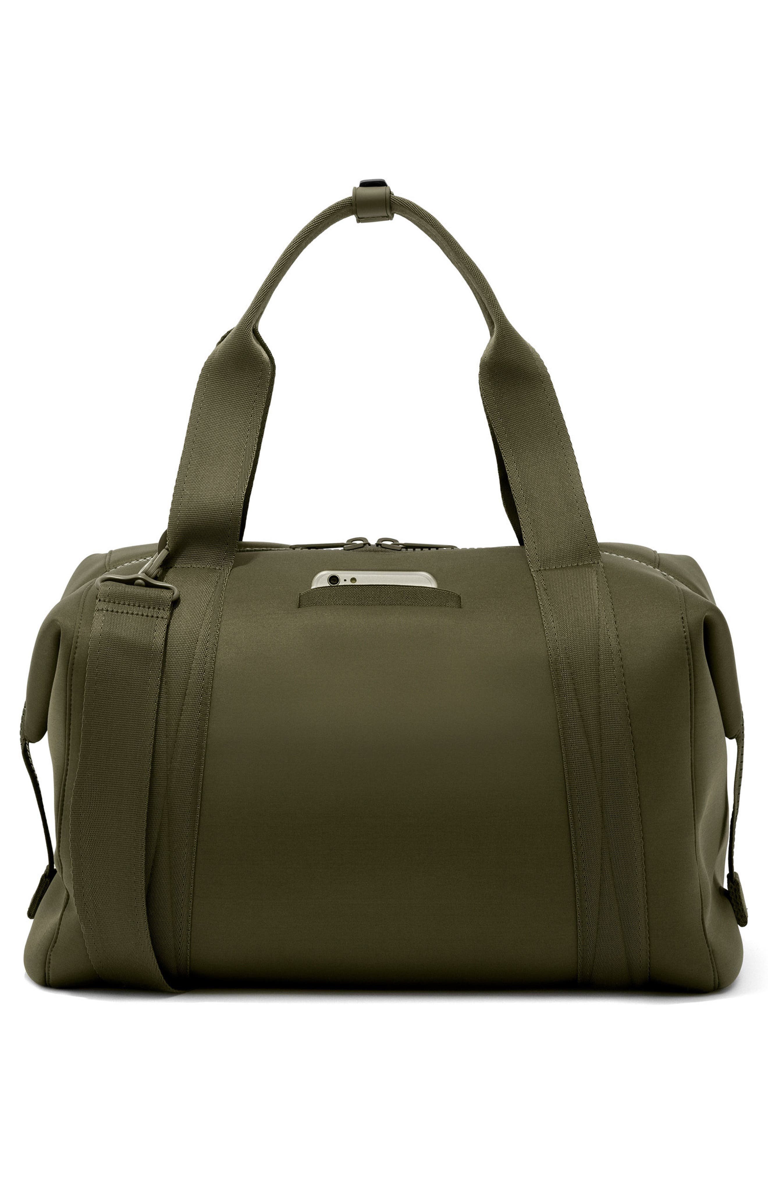 365 Large Landon Neoprene Carryall Duffle Bag, Alternate, color, DARK MOSS