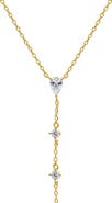 BY ADINA EDEN Teardrop CZ Lariat Necklace