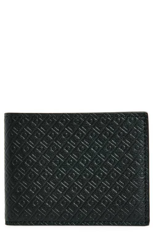 Shop Ferragamo Mini Gancio Embossed Leather Bifold Wallet In Nero Nero X Mod