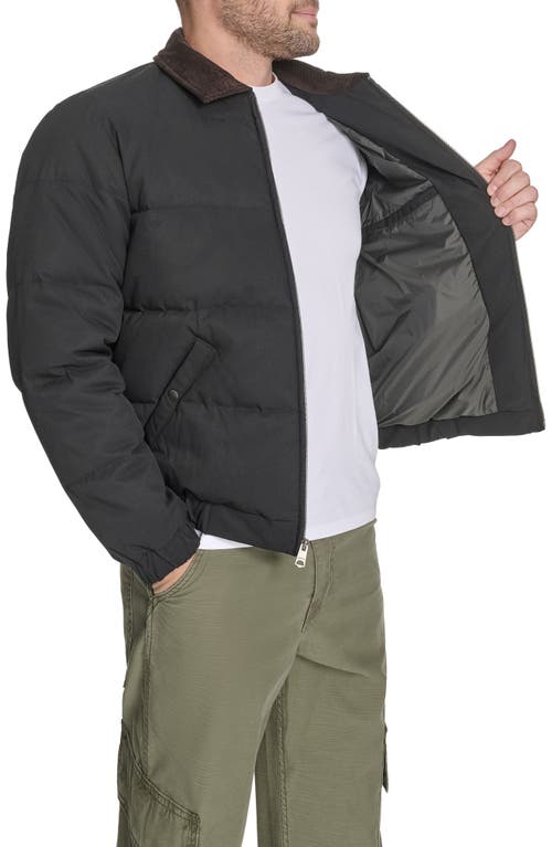 Levi's Corduroy Collar Midweight Quilted Jacket In Black