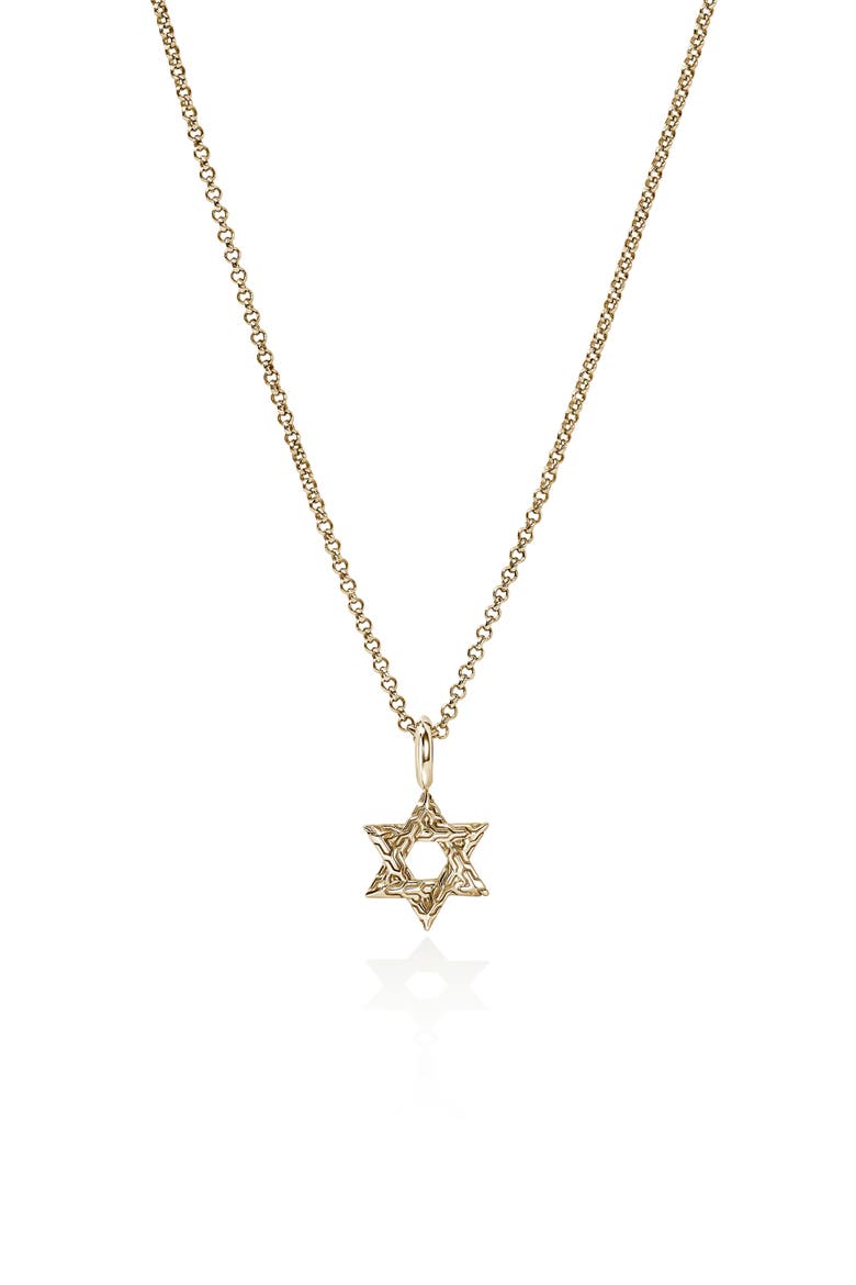 JH Essentials Star of David Pendant Necklace, Main, color, GOLD