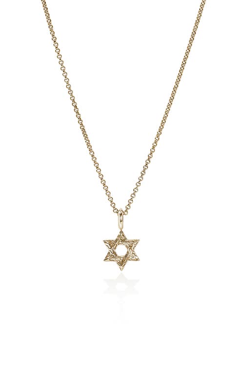 John Hardy Jh Essentials Star Of David Pendant Necklace In Gold