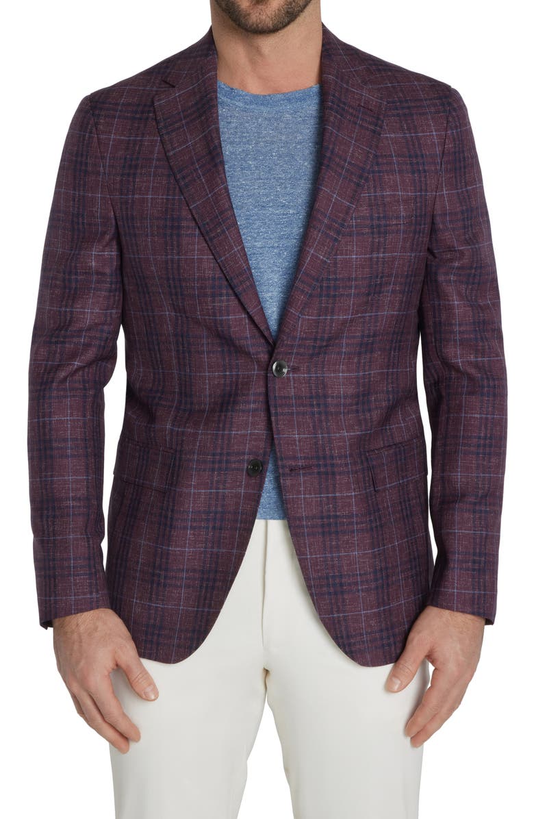 Jack Victor Midland Plaid Wool Sport Coat, Main, color, 
