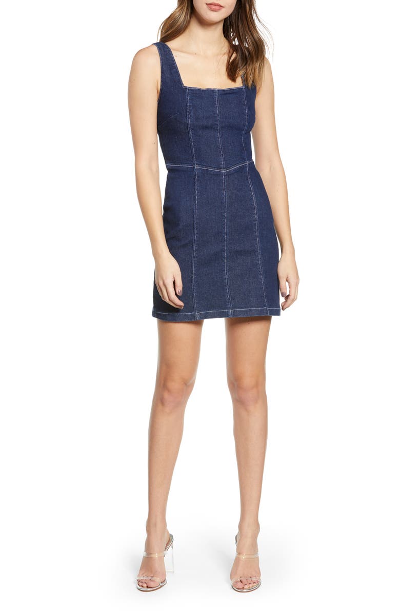 Tiger Mist Danni Denim Minidress, Main, color,