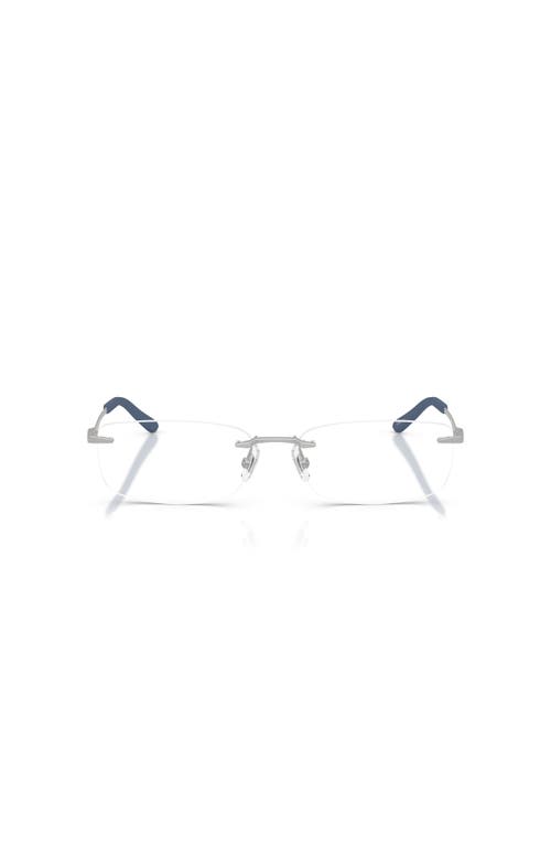Arnette 58mm Rectangle Optical Glasses In Metallic