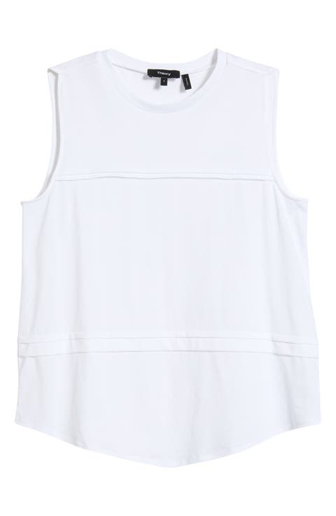 Step Pleat Organic Pima Cotton Tank