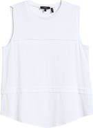 Theory Step Pleat Organic Pima Cotton Tank