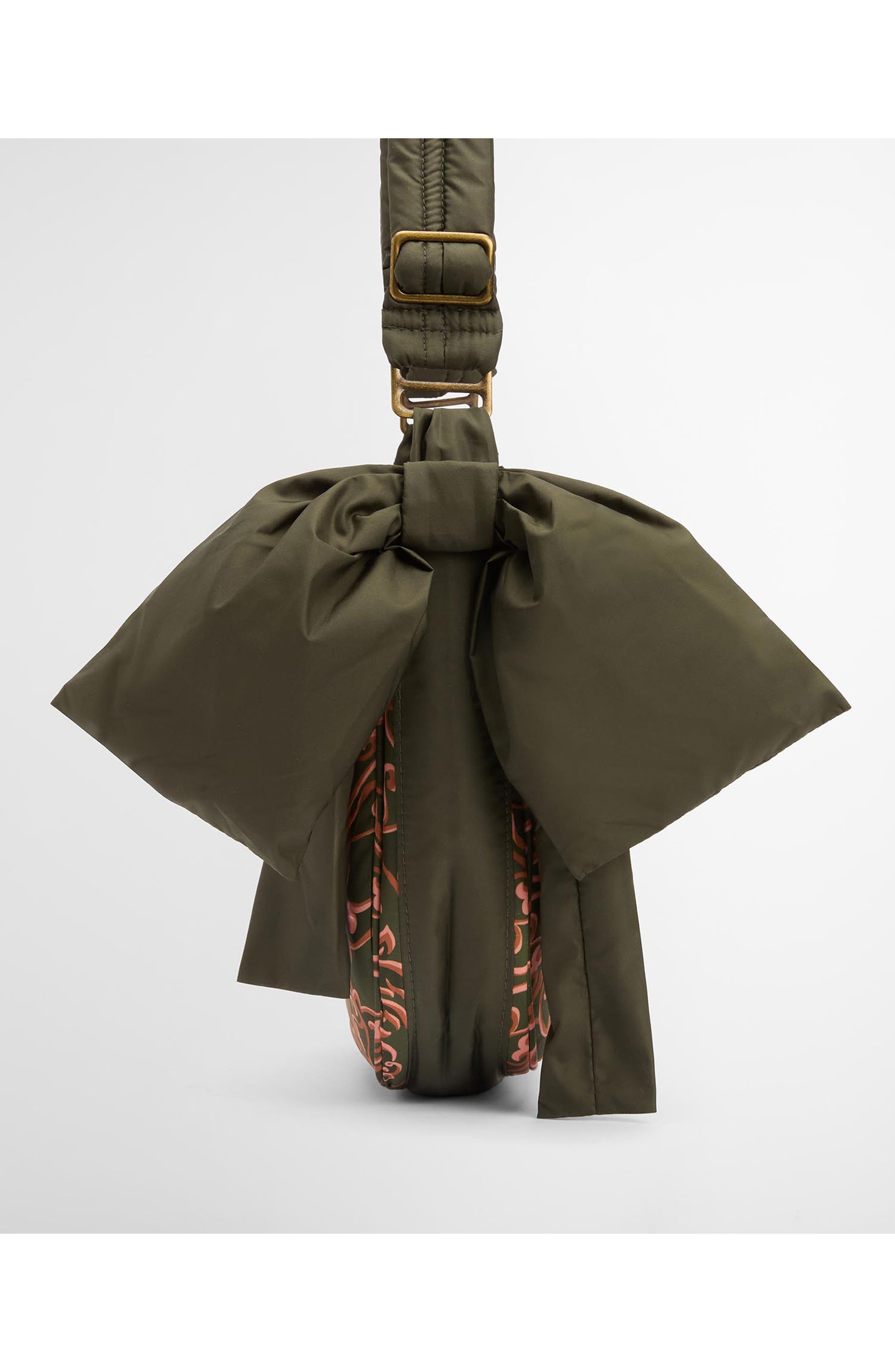 Barbour x FARM Rio Ana Clara Bow Crossbody Bag, Alternate, color, Royal Pineapple Print