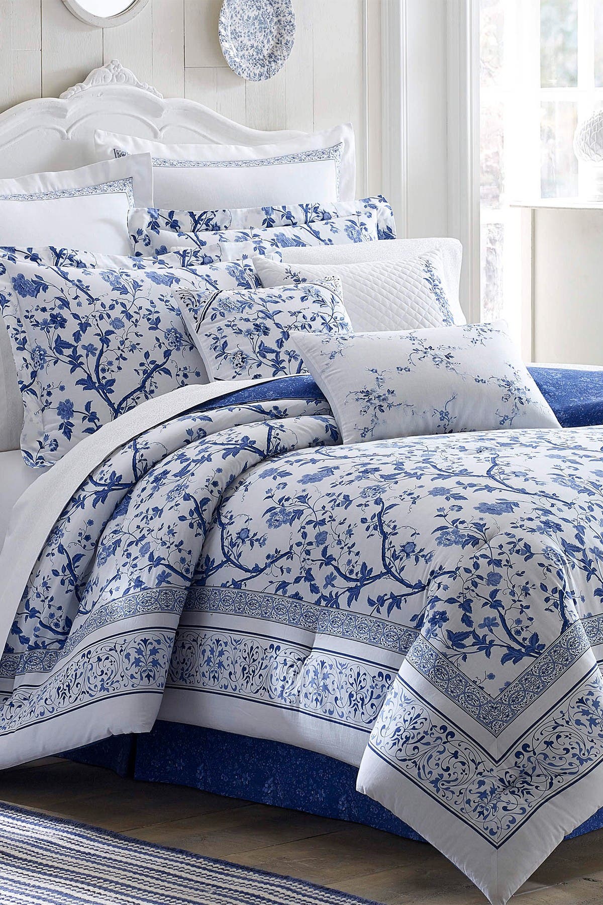 Laura Ashley Embroidered Decorative Pillow