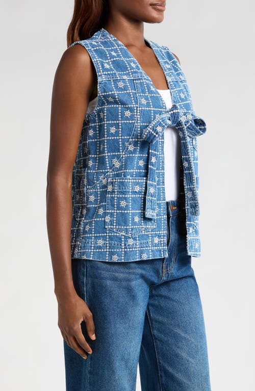 DAMSON MADDER DAMSON MADDER DILLY BRODERIE DENIM VEST