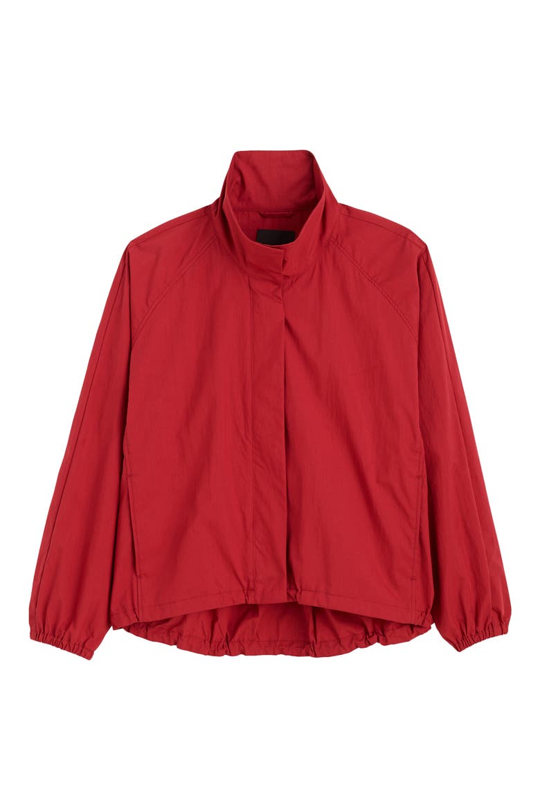 Funnel Neck Windbreaker Jacket, Alternate, color, BARN RED