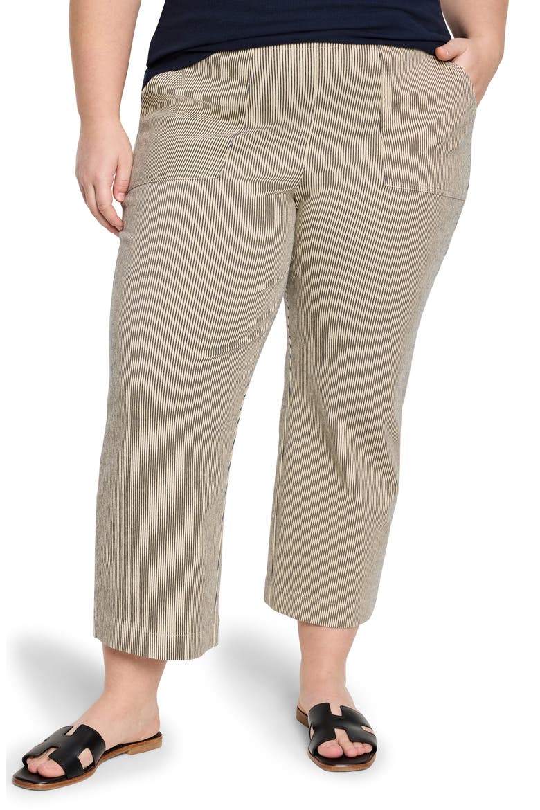 All Day Stripe Crop Wide Leg Pull-On Jeans, Main, color, NEUTRAL MULTI
