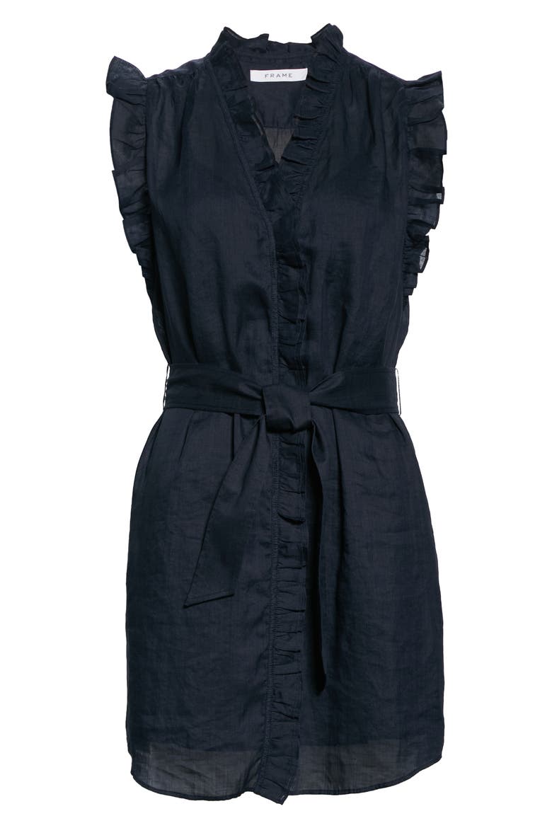 Lauren Ruffle Dress, Alternate, color, NAVY