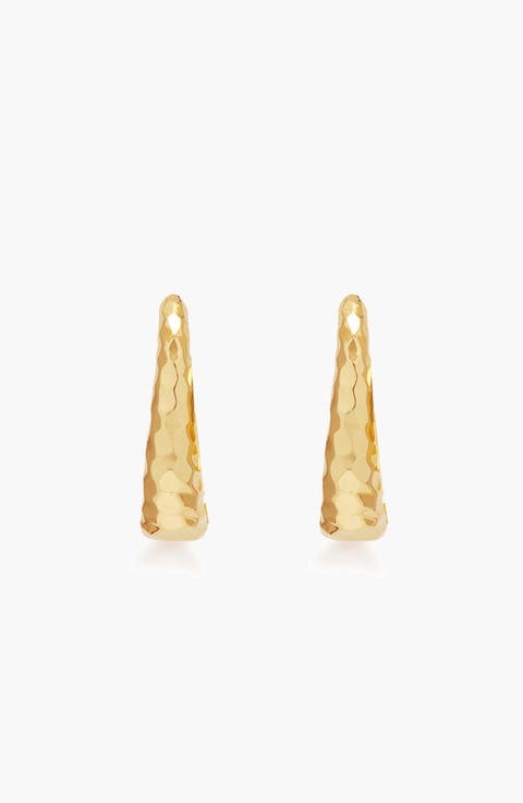 Arto Ear Cuff Stud Earrings In Gold