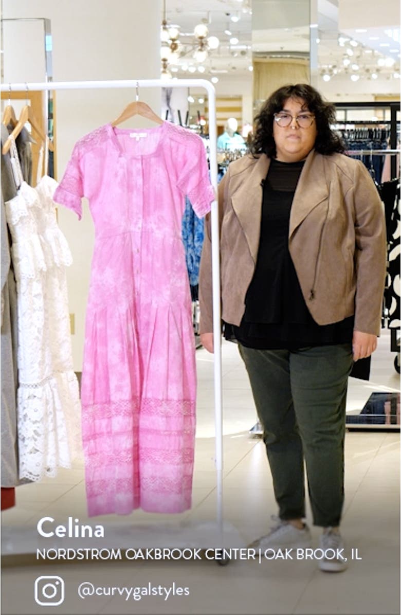 Edie Lace Inset Midi Dress, sales video thumbnail