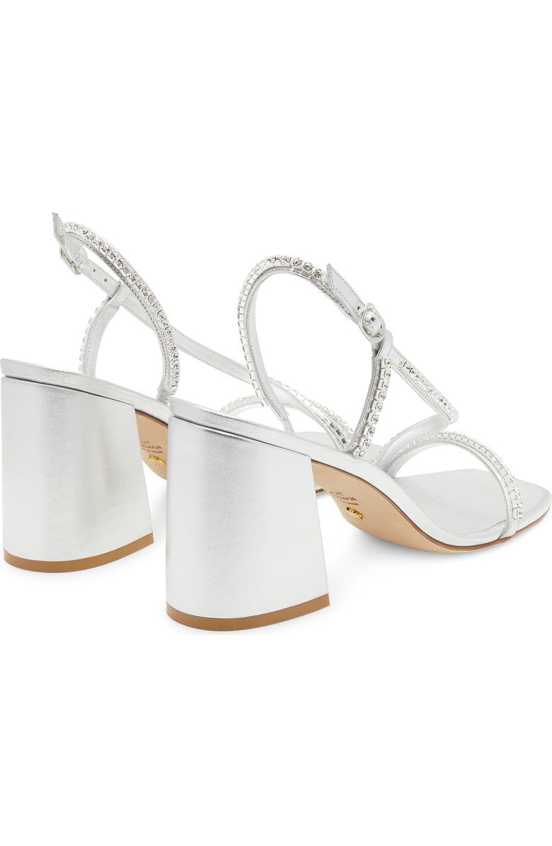 Stuart Weitzman Soiree Crystal 85 Block Sandal, Alternate, color,