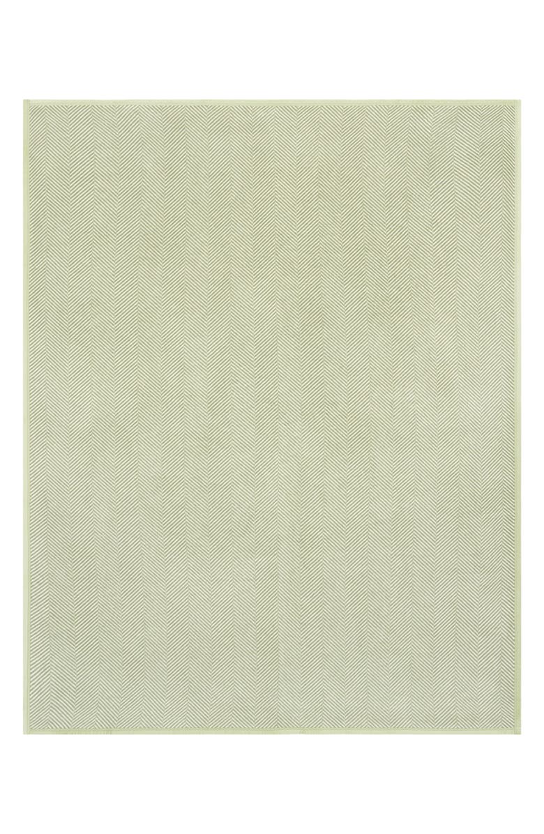 ChappyWrap Harborview Herringbone Throw Blanket, Alternate, color, Green