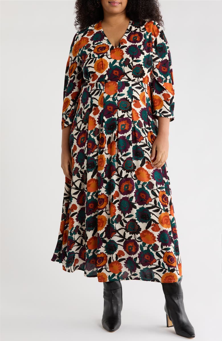 Seasalt Cornwall Etta Floral Pleated Midi Dress, Main, color,