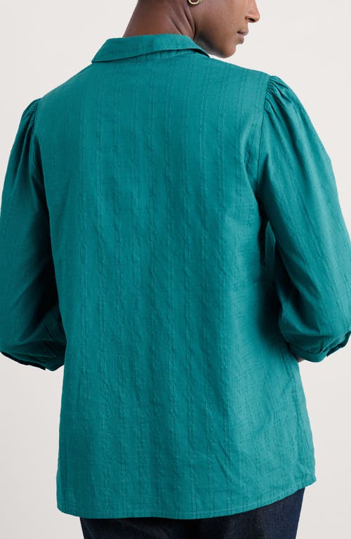 Seasalt Cornwall Hope Cottage Organic Cotton Button-up Shirt In Blue