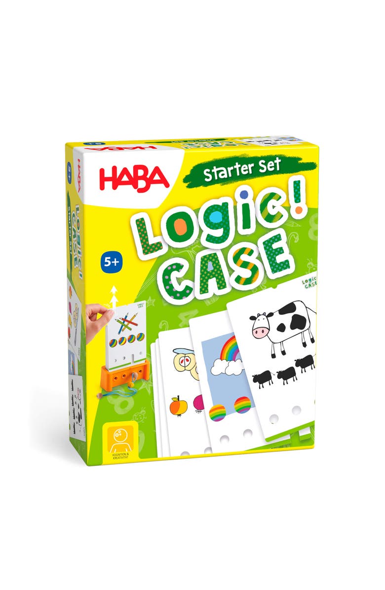 HABA Logic! CASE Brain Games for Kids Starter Set 5+, Brain Teaser Puzzles and Car Games, Mind Puzzles to Develop Critical Thinking for Kids, Main, color, Yellow Multi