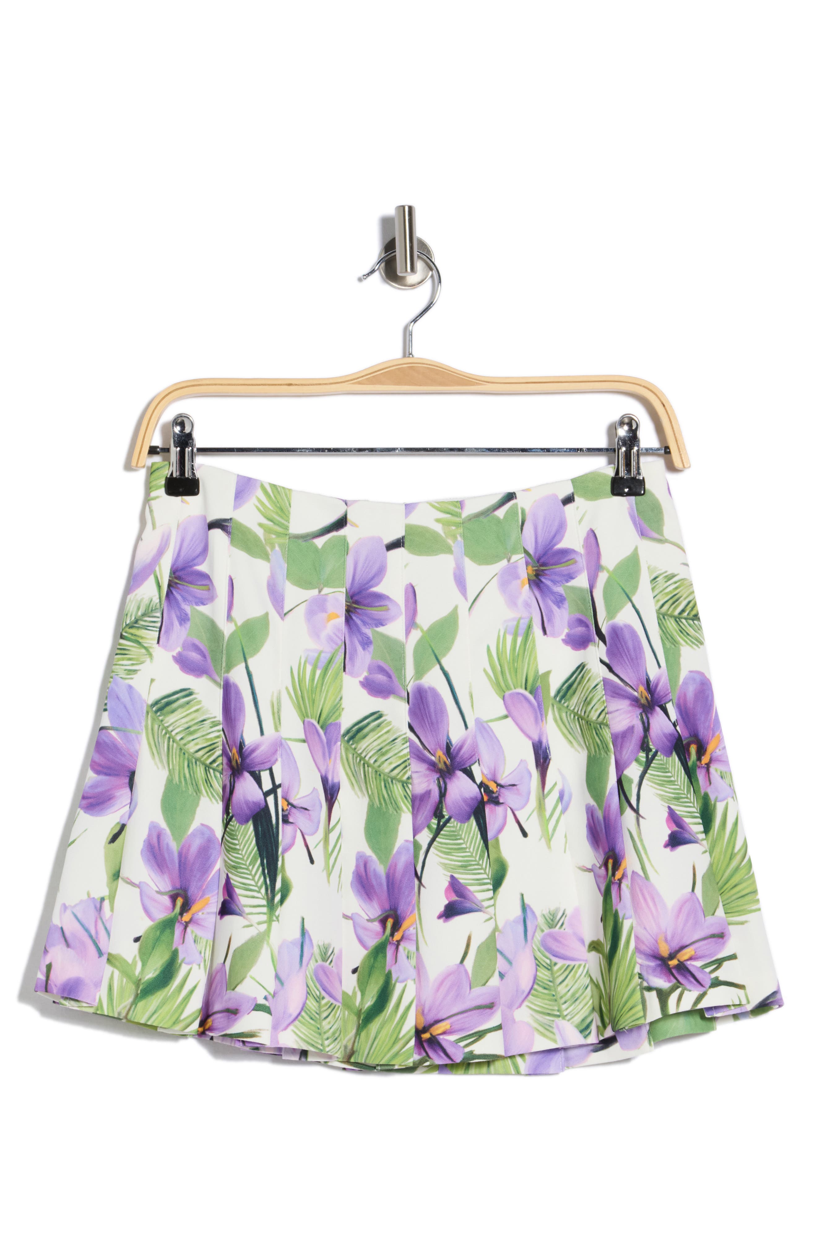 Alice + Olivia Carter Floral Pleated Miniskirt