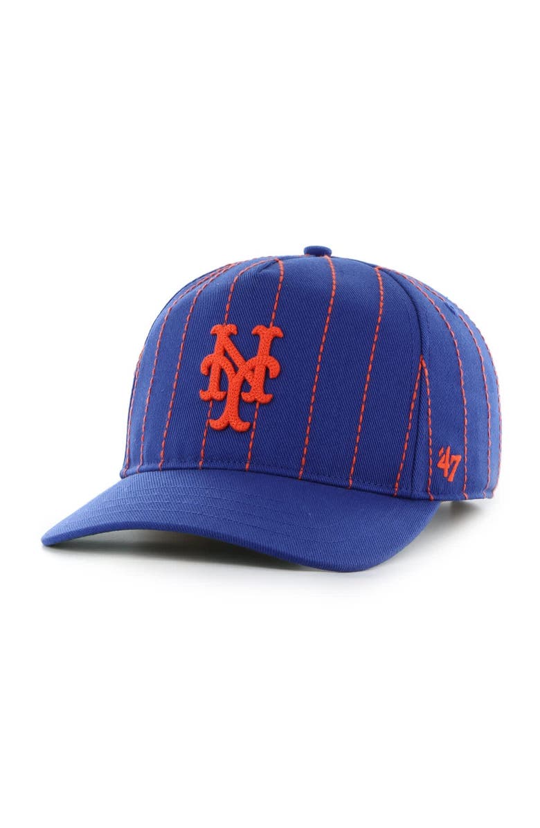 '47 Men's '47 x Rawlings Royal New York Mets Pinstripe Hitch Adjustable Hat, Alternate, color, Royal