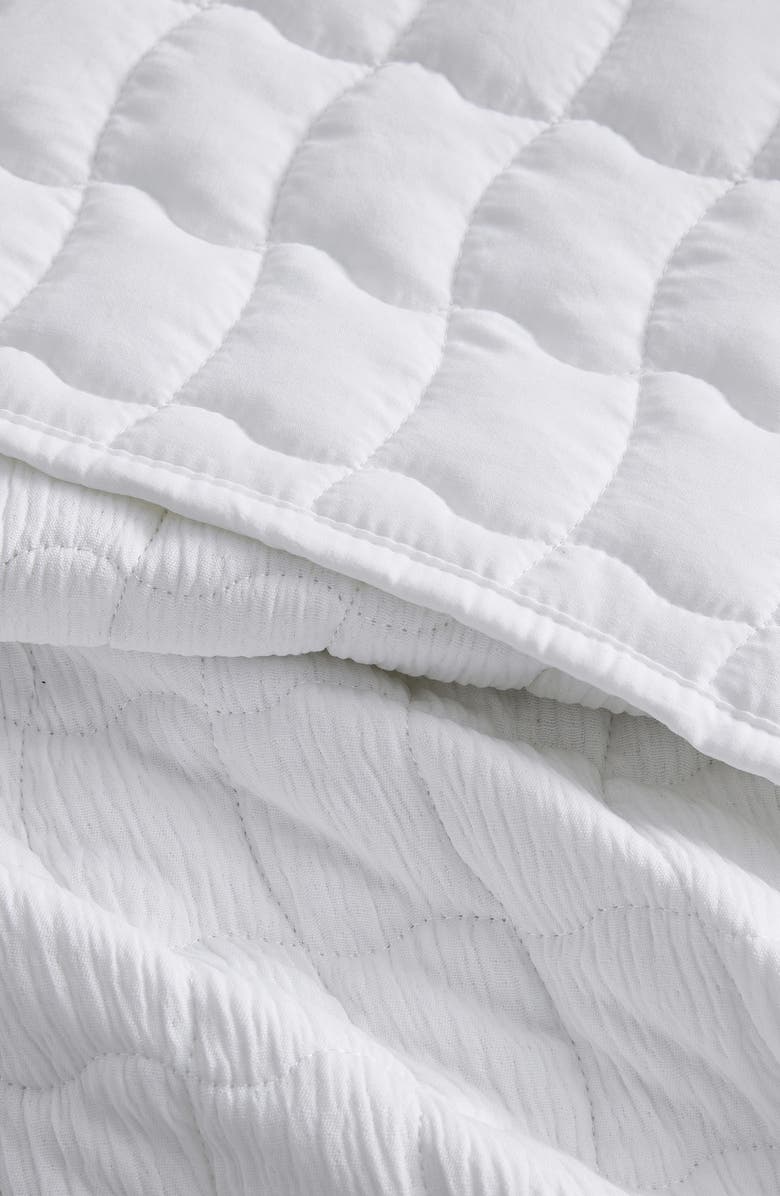 Woven & Weft Wave Stitched Quilt Set, Alternate, color, White