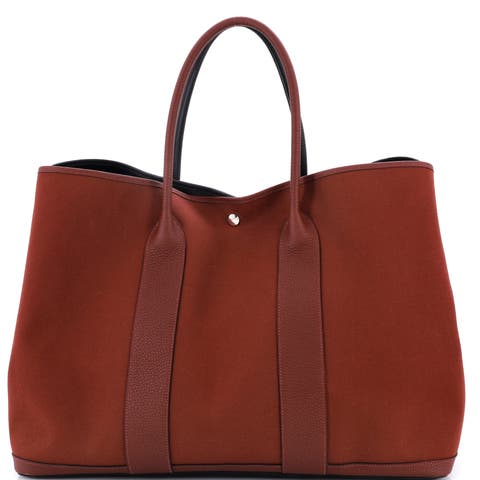 Garden Party Voyage Tote Toile and Leather 49