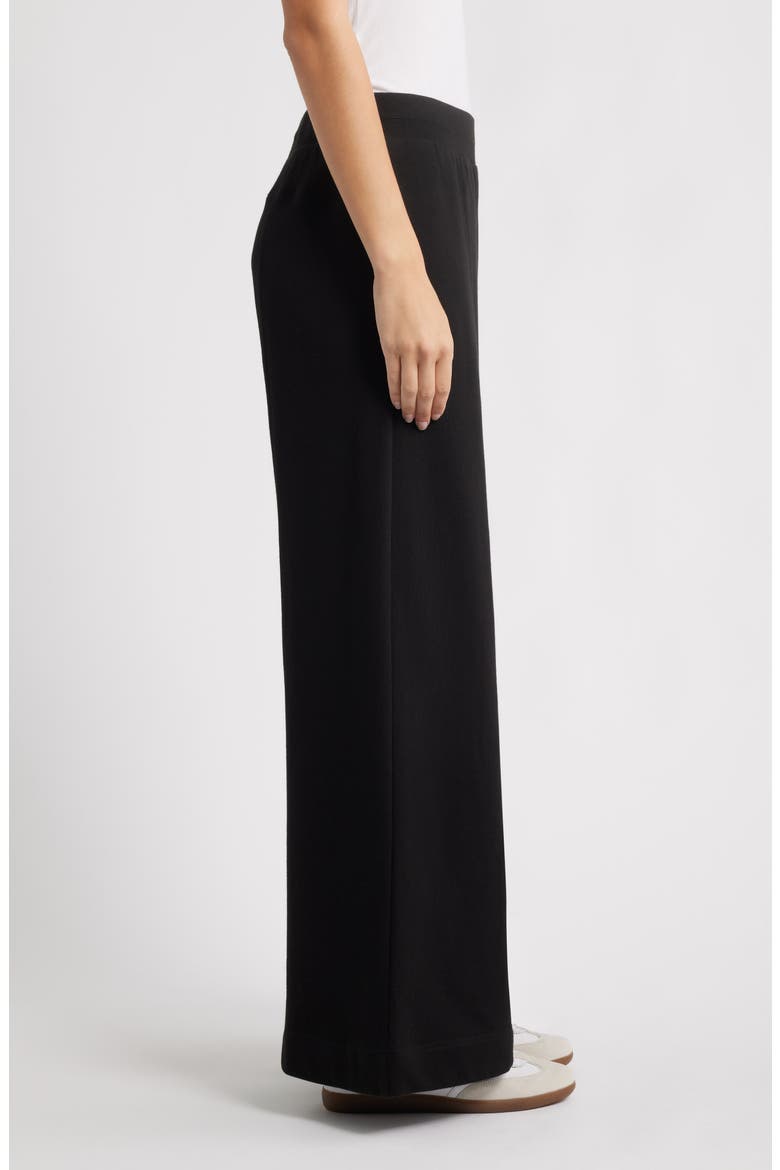 Skyrise Pintuck Pleat Wide Leg Pants, Alternate, color, BLACK