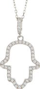 SUZY LEVIAN Sterling Silver Cubic Zirconia Hamsa Pendant Necklace