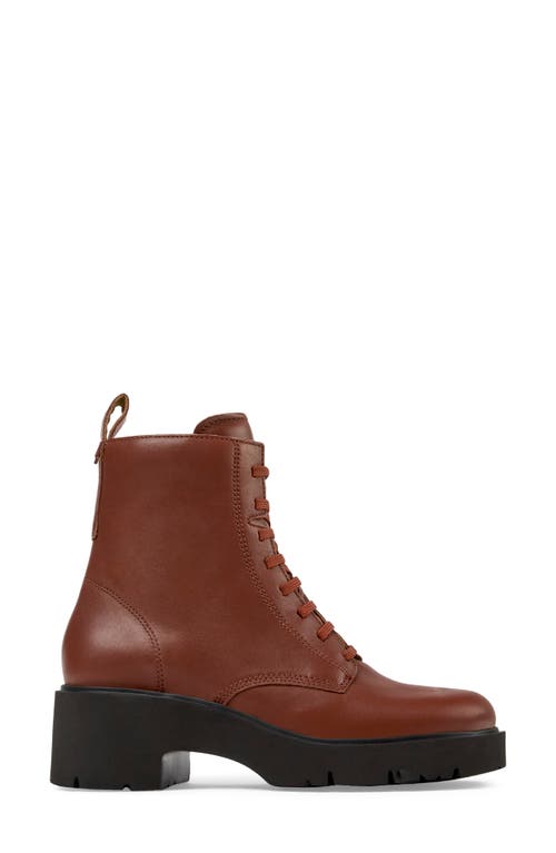 Camper 54mm Milah Lace-up Platform Boots In Red