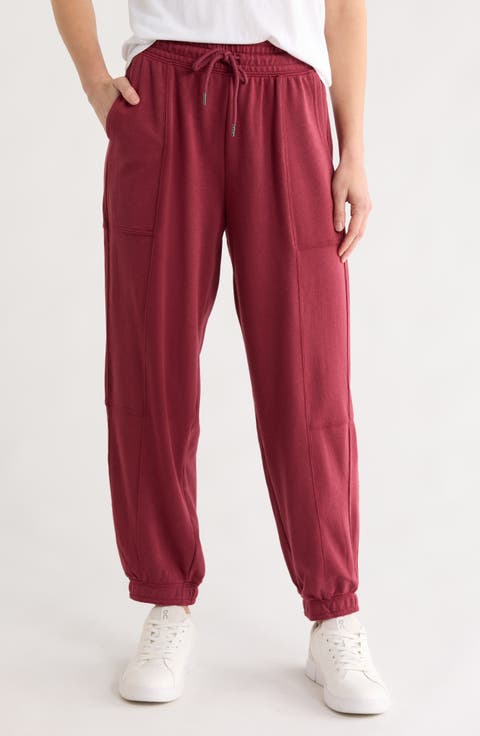 Washed Loop Terry Oversize Barrel Pants
