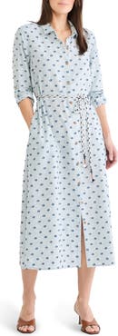NIC+ZOE Liana Clip Dot Midi Shirtdress