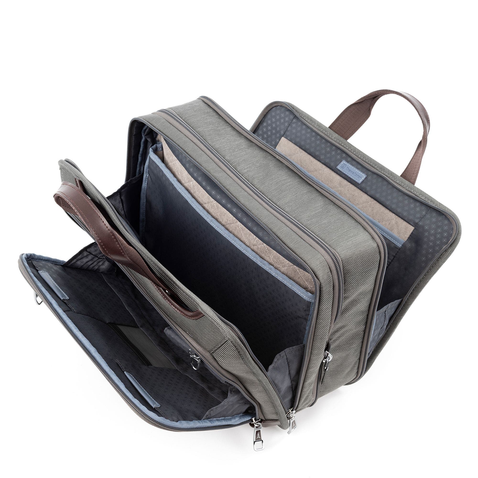 Platinum Elite Expandable Business Laptop Briefcase, Fits up to 15.6" Laptop, Alternate, color, Vintage Grey