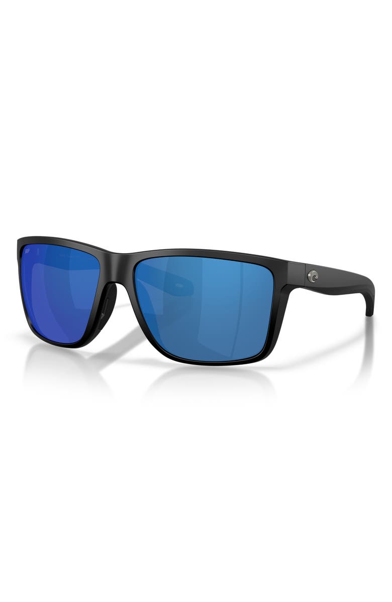 Costa Del Mar Broadbill II XL 62mm Sunglasses, Alternate, color, Matte Black / Blue Mirror