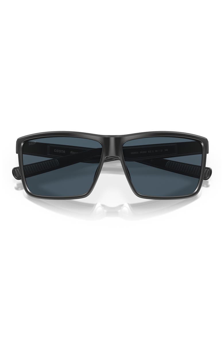 Rinconcito 60mm Square Polarized Sunglasses, Alternate, color, 11 MATTE BLACK / GRAY 580P