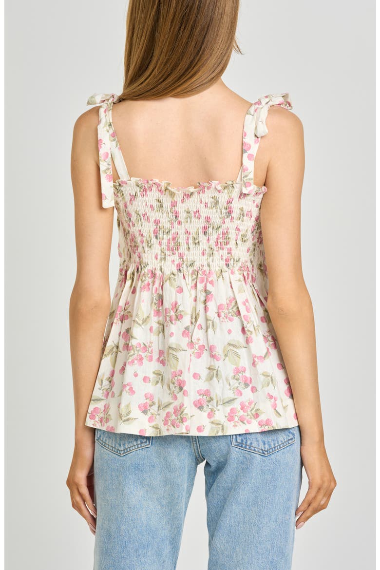 Stevie Floral Linen Blend Top, Alternate, color, GARDEN RASPBERRY