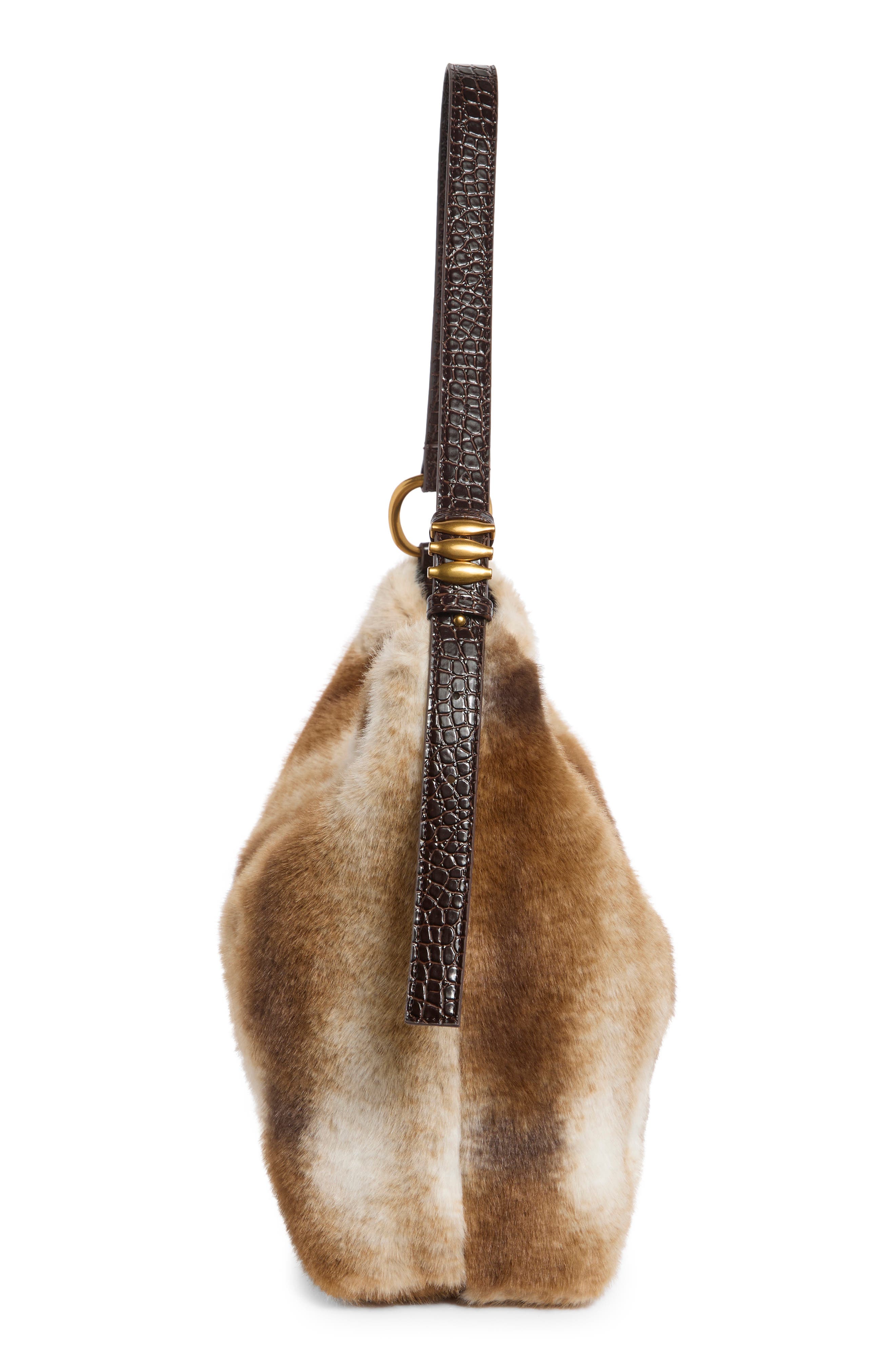 Bscout Faux Fur Hobo Bag, Alternate, color, LIGHT FUR