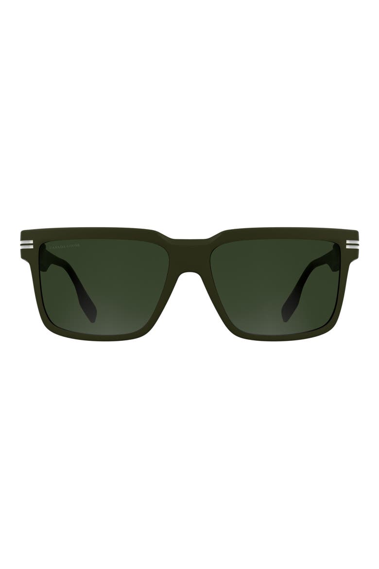 59mm Modified Rectangular Sunglasses, Main, color, MATTE KHAKI