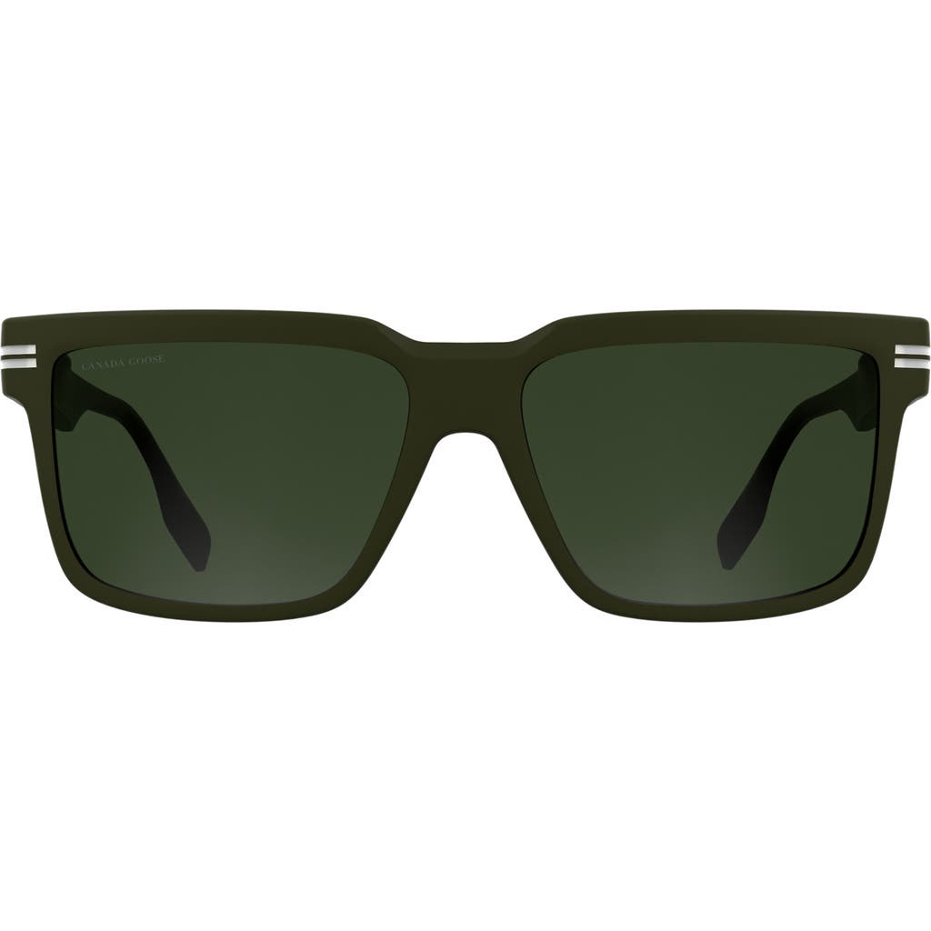 Canada Goose 59mm Modified Rectangular Sunglasses In Matte Khaki